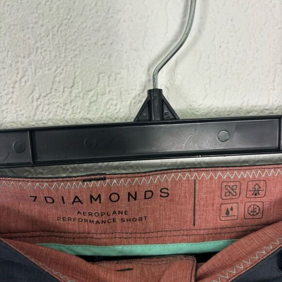 7 Diamonds Men's Aeroplane Performance Swim Trunk Shorts Navy Blue Size 36 - Picture 6 of 9